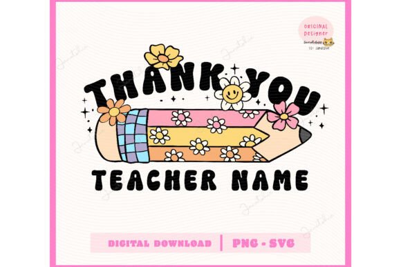 A Groovy Retro Pencil Design for Teacher Appreciation Embroidery