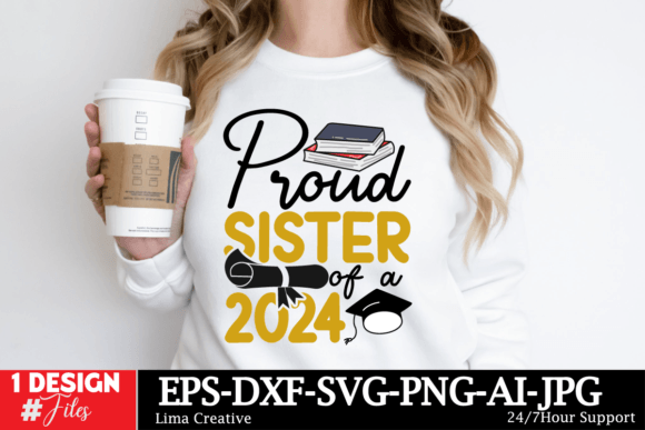 Proud Sister: A 2024 Celebration Embroidery Design